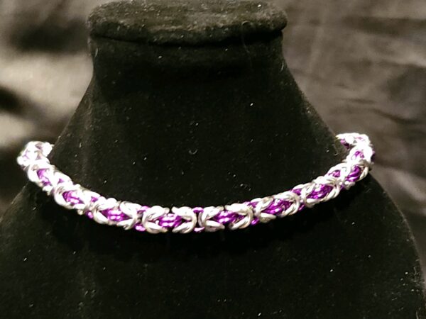 Dark Pink Bracelet - Byzantine Collection