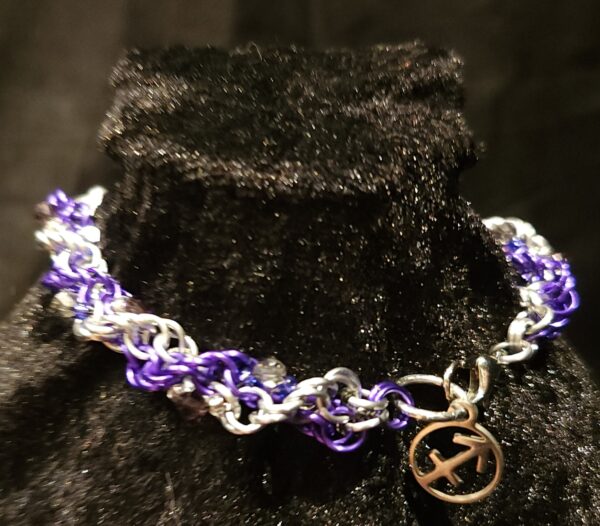 Sagittarius Bracelet - Beaded Zodiac Spiral Collection