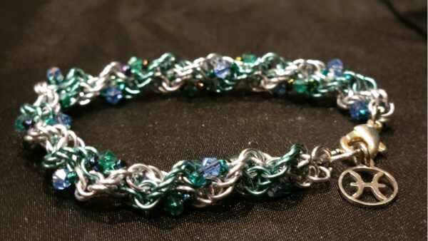 Pisces Bracelet - Beaded Zodiac Spiral Collection