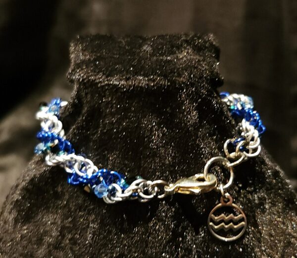 Aquarius Bracelet - Beaded Zodiac Spiral Collection