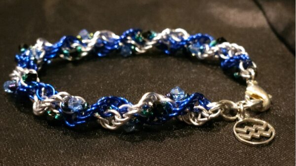 Aquarius Bracelet - Beaded Zodiac Spiral Collection - Image 2