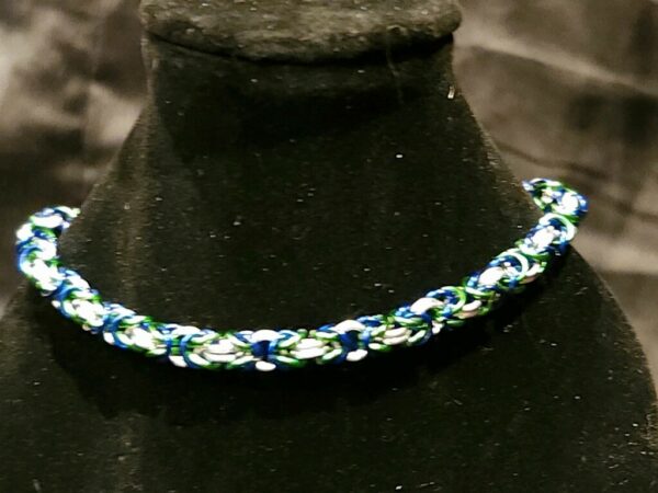 Dark Blue and Green Bracelet - Byzantine Collection - Image 4