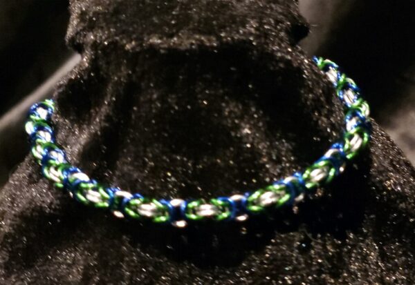 Dark Blue and Green Bracelet - Byzantine Collection - Image 2