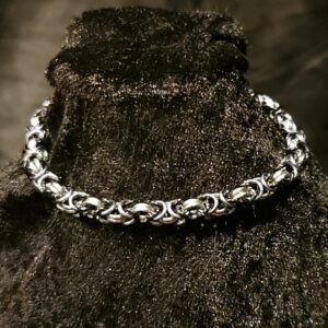 Black Grey and Silver Bracelet - Byzantine Collection