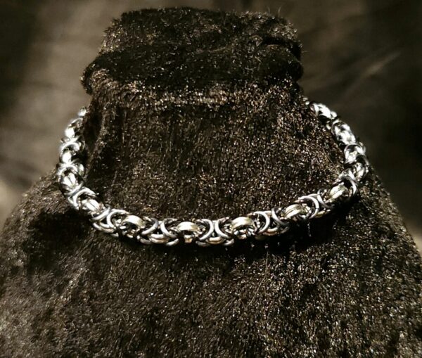 Black Grey and Silver Bracelet - Byzantine Collection