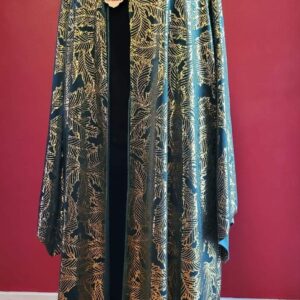 Green & Gold Leaf Hooded Robe Fantasy, Wizard, Witch & Ritual Costume Wear