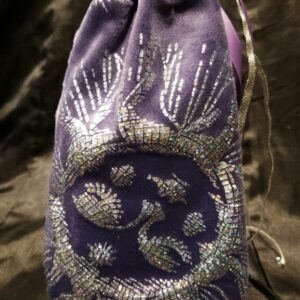 Tarot Card Bag, Super Soft Purple Celestial Pattern